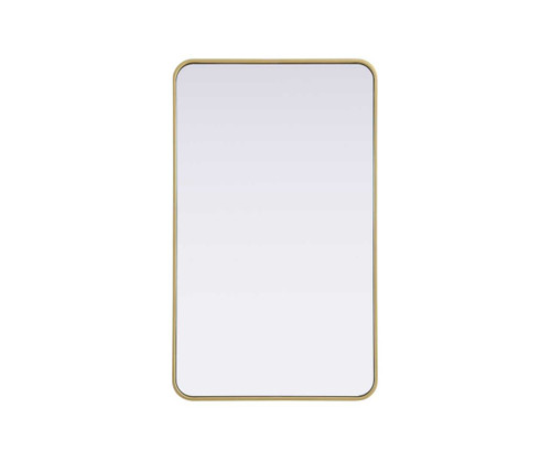 Contour Metal Rectangle Mirror 24X40 In Brass (MR8A2440BRA)
