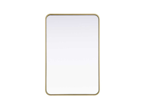 Contour Metal Rectangle Mirror 24X36 In Brass (MR8A2436BRA)