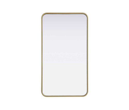Contour Metal Rectangle Mirror 20X36 In Brass (MR8A2036BRA)
