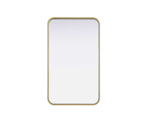Contour Metal Rectangle Mirror 18X30 In Brass (MR8A1830BRA)