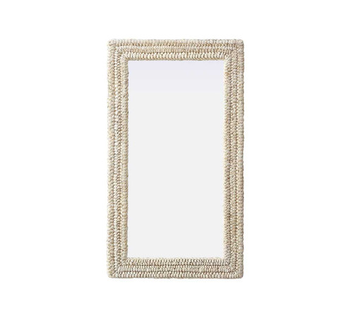 Rectangle Cornhusk Mirror 24X42 In Linen White (MR4A2442LN)