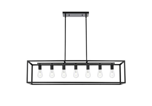 Elegant Furniture and Lighting Judah 47 Inch Pendant In Black (LD723D47BK)