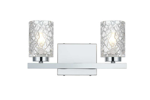 Elegant Furniture and Lighting Cassie 14 Inch Wall Sconce In Chrome (LD7026W14C)