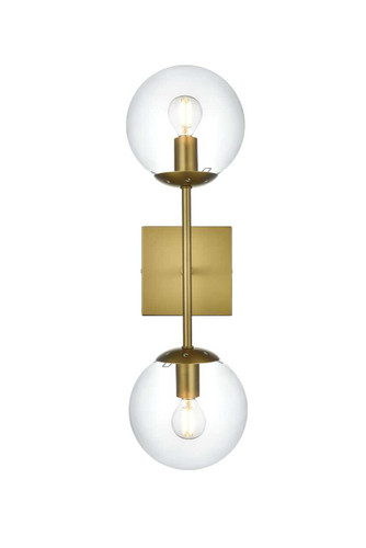 Neri 6 Inch Wall Sconce Clear Shade In Satin Gold (LD2357SG)