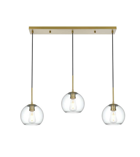 Baxter 36 Inch Pendant Clear Shade In Satin Gold (LD2236SG)