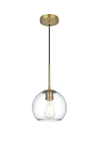 Baxter 8 Inch Pendant Clear Shade In Satin Gold (LD2206SG)