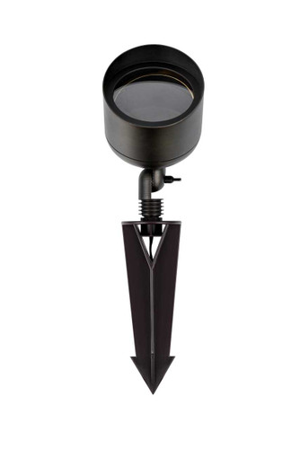 Outdoor 12V Cast Brass Wide Spot Light 4.75 Inch X 8 Inch In Dark Bronze (C039P-DB)