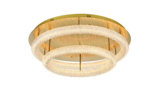 Bowen 33.5 Inch Led Flush Mount In Satin Gold (3800F33L2SG)