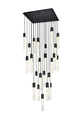 Elegant Furniture and Lighting Aurora 30 Inch Chandelier In Satin Gold (2088G30SG)