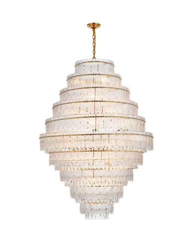 Elegant Furniture and Lighting Emilia 42 Inch Chandelier In Satin Gold (1780D42SG)