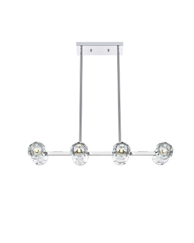 Elegant Furniture and Lighting Eren 31 Inch Pendant Light In Chrome (3505D31C)