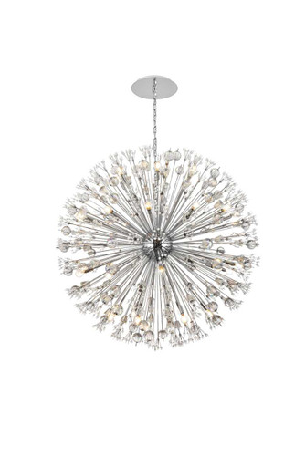 Elegant Furniture and Lighting Vera 50 Inch Crystal Starburst Round Pendant In Chrome (2550D50C)