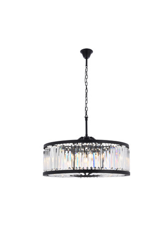 Chelsea 10 Light Matte Black Chandelier Clear Royal Cut Crystal (1233D35MB/RC)