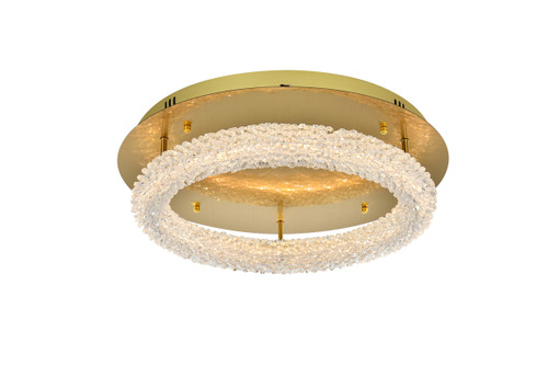 Bowen 22 Inch Adjustable Led Flush Mount In Satin Gold (3800F22SG)