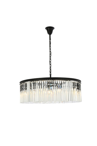 Sydney 10 Light Matte Black Chandelier Clear Royal Cut Crystal (1208G43MB/RC)