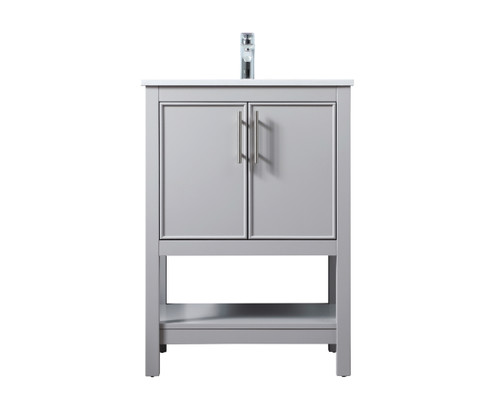 Elegant Furniture and Lighting 24 Inch Single Bathroom Vanity In Grey