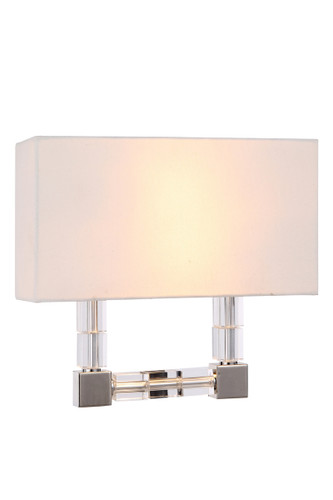Cristal 2 Light Polished Nickel Wall Sconce Clear Royal Cut Crystal (1461W13PN)