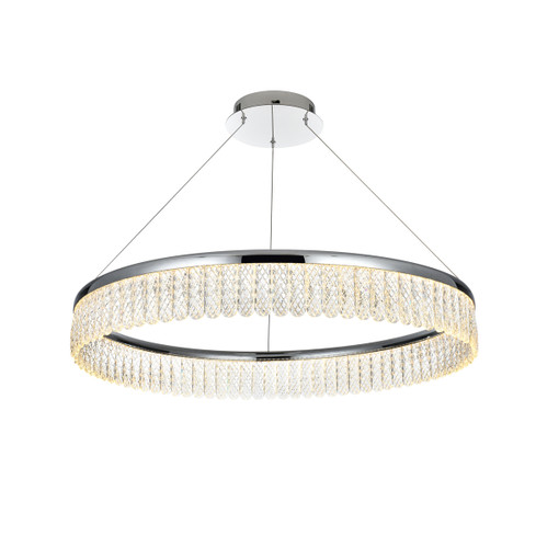 Rune 32 Inch Adjustable Led Chandelier In Chrome (2060D32C)