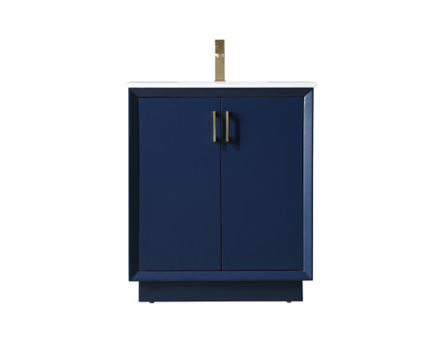 30 Inch Single Bathroom Vanity In Blue (VF19630BL)