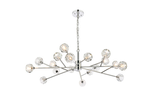 Elegant Furniture and Lighting Graham 18 Light Pendant In Chrome 
 (3509D48C)