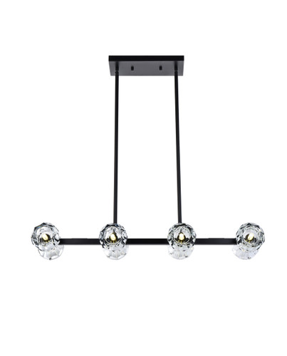 Elegant Furniture and Lighting Eren 31 Inch Pendant Light In Black (3505D31BK)