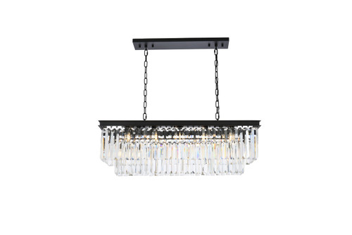 Sydney 12 Light Matte Black Chandelier Clear Royal Cut Crystal (1232D40MB/RC)