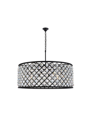 Madison 10 Light Matte Black Chandelier Clear Royal Cut Crystal (1214G43MB/RC)