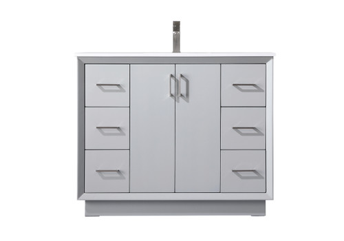 42 Inch Single Bathroom Vanity In Grey (VF19642GR)