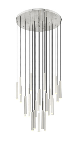 Forest 27 Light Chandelier in Brushed Nickel (919MP12-27R-BN-LED)
