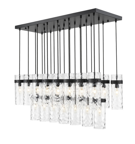 Z-Lite Fontaine 23 Light Linear Chandelier in Matte Black (7002P5-23L-MB)