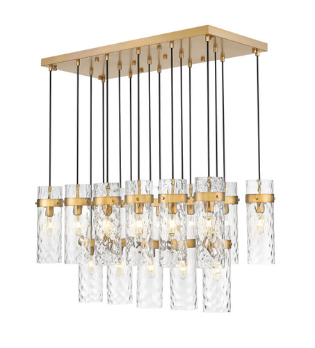 Fontaine 17 Light Linear Chandelier in Rubbed Brass (7002P5-17L-RB)