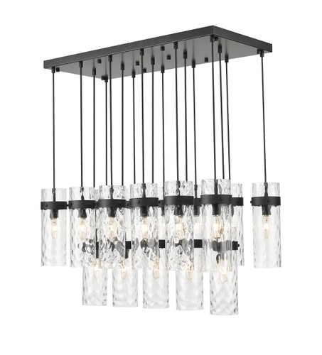 Z-Lite Fontaine 17 Light Linear Chandelier in Matte Black (7002P5-17L-MB)
