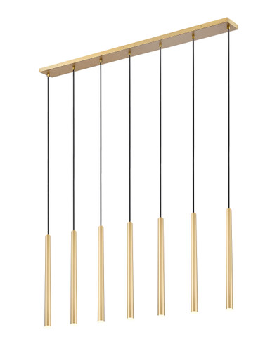 Z-Lite Forest 7 Light Linear Chandelier in Modern Gold (919MP24-7L-MGLD-LED)