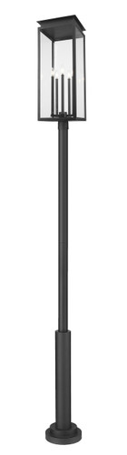 Nova 5 Light Outdoor Post Mounted Fixture in Black (5018PHXLR-5010P-BK)