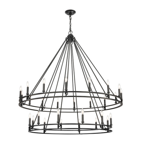 Z-Lite Dennison 28 Light Chandelier in Matte Black (4005-28MB)