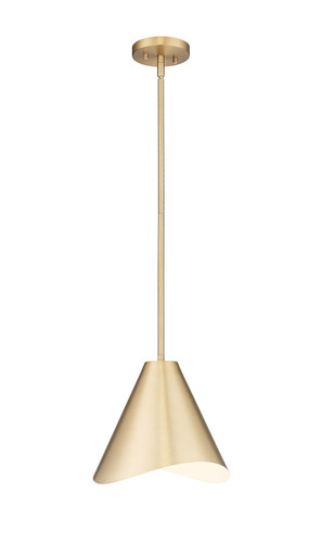 Aria 1 Light Pendant in Modern Gold (1952P12-MGLD)