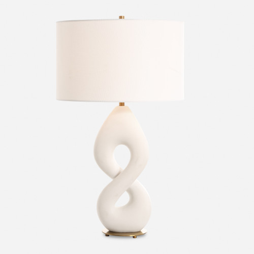 Meridian Ivory Stone Table Lamp (30483)