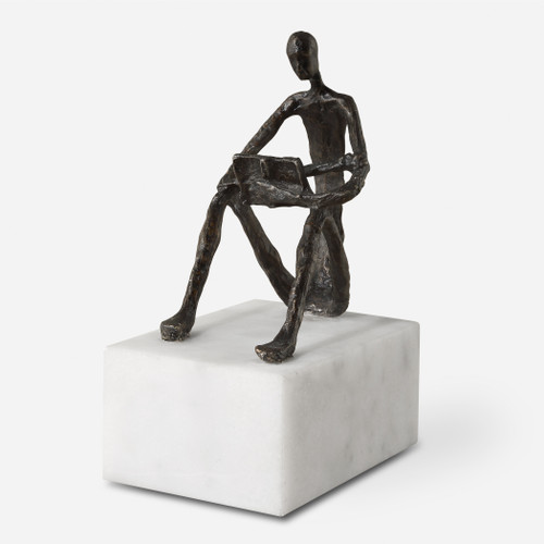 Sit Back, Relax And Read, Iron Sculpture (18162)