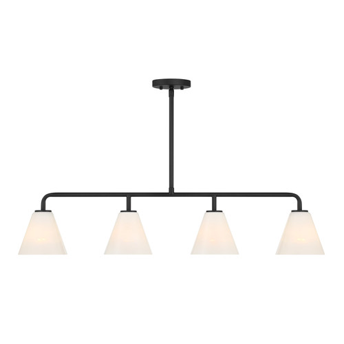 Blair 4-Light Linear Chandelier in Matte Black (1-4014-4-89)