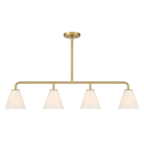 Savoy House Blair 4-Light Linear Chandelier in Warm Brass (1-4014-4-322)