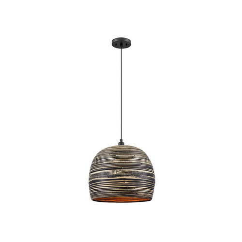 Jamsen 1-Light Pendant in Black Bamboo (7-3096-1-202)