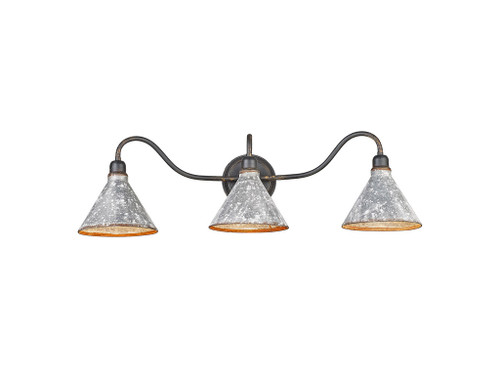 Jasper 3-Light Vanity Light In Antique Black Iron (0877-BA3 ABI-GV)