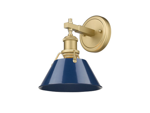 Orwell 1-Light Bath Vanity in Brushed Champagne Bronze with Matte Navy (3306-BA1 BCB-NVY)