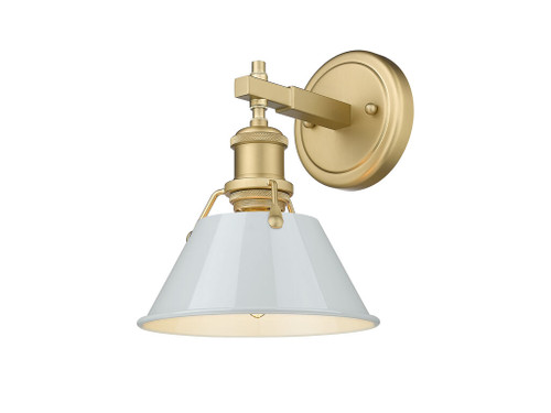 Orwell 1-Light Bath Vanity in Brushed Champagne Bronze with Dusky Blue (3306-BA1 BCB-DB)