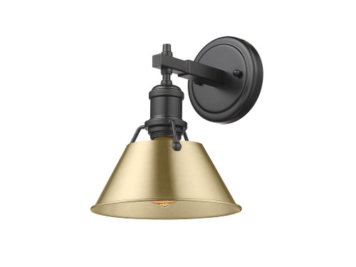 Orwell 1-Light Bath Vanity in Matte Black with Brushed Champagne Bronze (3306-BA1 BLK-BCB)