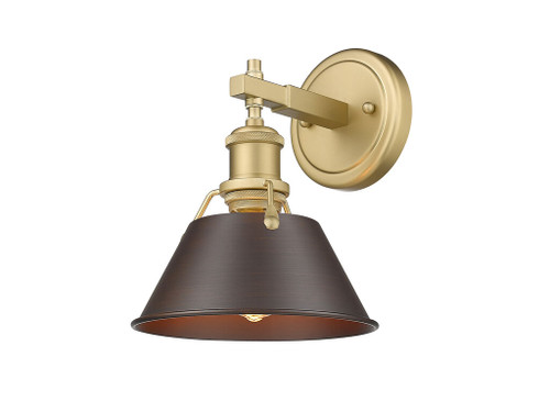 Orwell 1-Light Bath Vanity in Brushed Champagne Bronze with Rubbed Bronze (3306-BA1 BCB-RBZ)