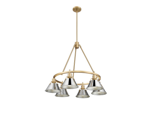 Orwell 6-Light Chandelier in Brushed Champagne Bronze with Chrome (3306-6 BCB-CH)