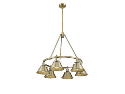 Orwell 6-Light Chandelier in Aged Brass (3306-6 AB-AB)