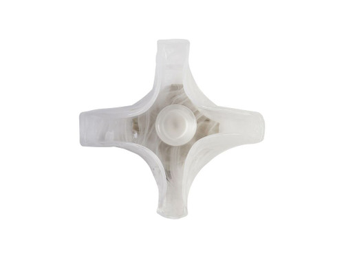 Glacier LED Flush Mount in Polished Nickel with Icy Glass Shade (9608-FM PN)