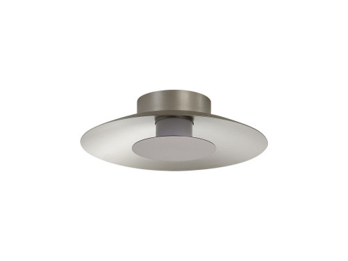 Luma LED Flush Mount - 12" in Sand Nickel with Coffee Silver Shade (6400-FM12 SAN-CS)